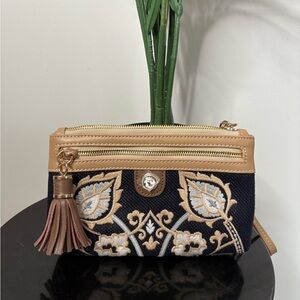 Spartina 449 Navy Mulberry Grove Tassel Wristlet